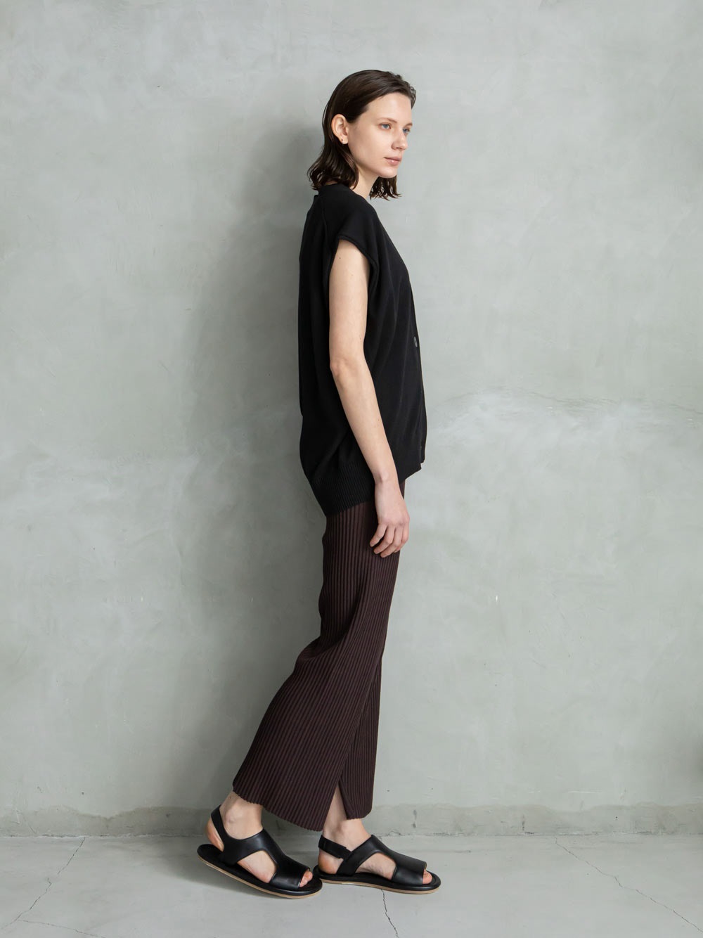 Rib Knit Pants | Bottoms | Enchainement Online Store