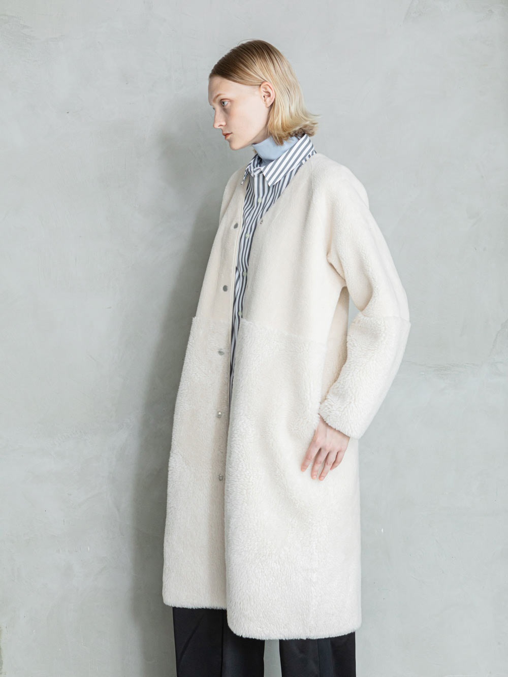 Faux Mouton Coat | Outer | Enchainement Online Store