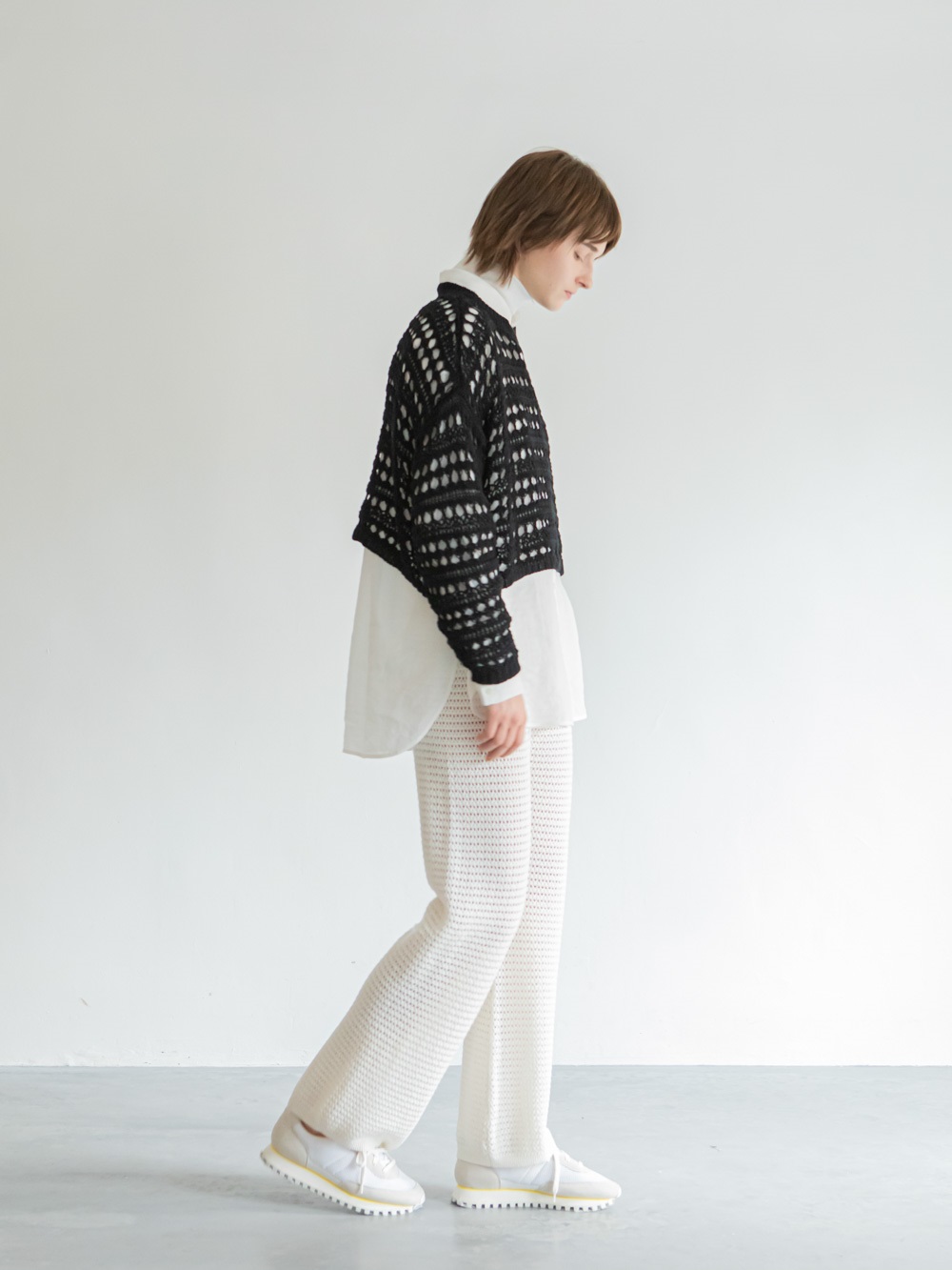 Pattern Knit Pants | Bottoms | Enchainement Online Store