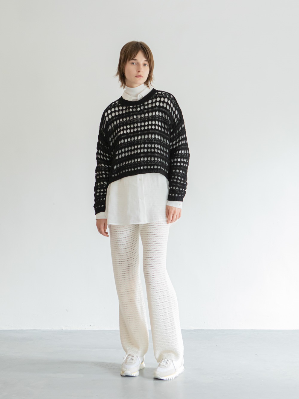 Pattern Knit Pants | Bottoms | Enchainement Online Store