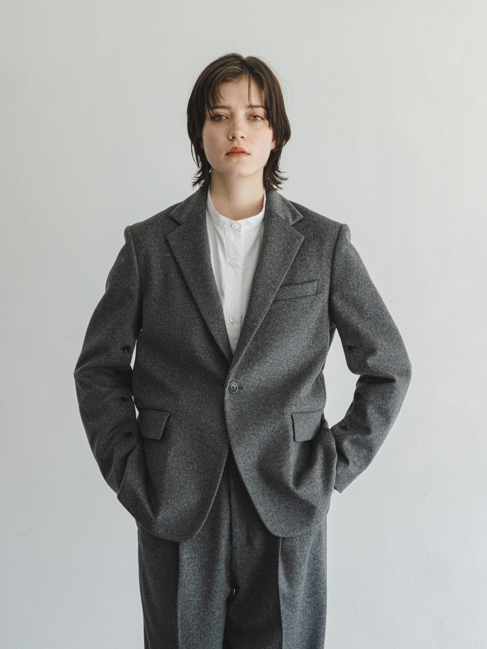 アンシェヌマン Linen Voile Tailored JK - テーラードジャケット