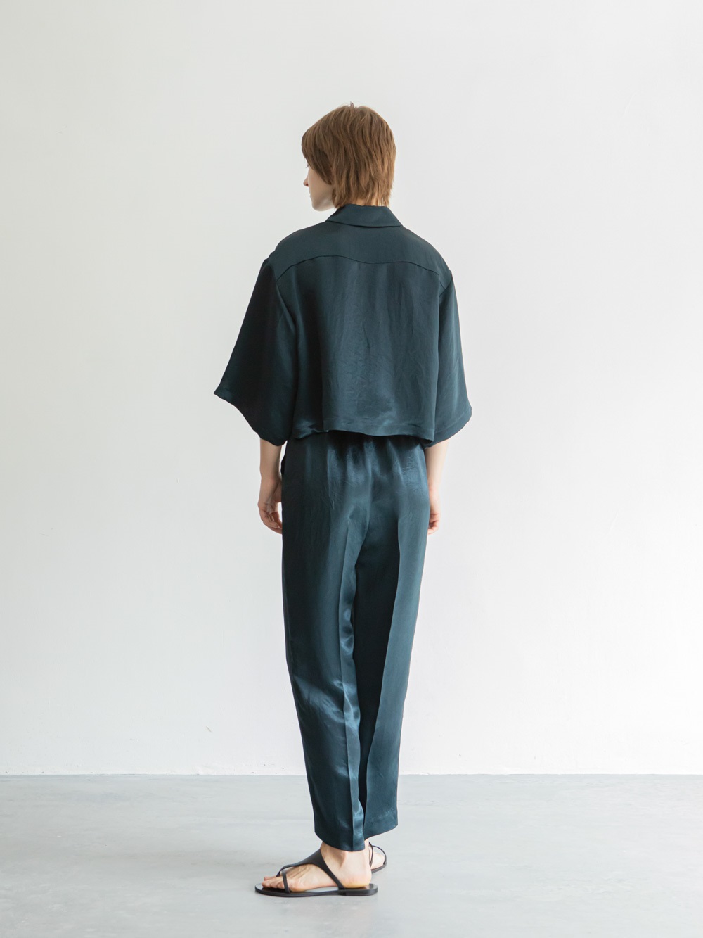 Satin Easy Pants | Bottoms | Enchainement Online Store